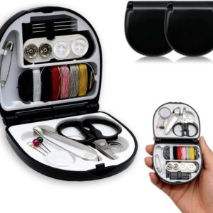 Black Mini Travel Sewing Kits, Pack of 2