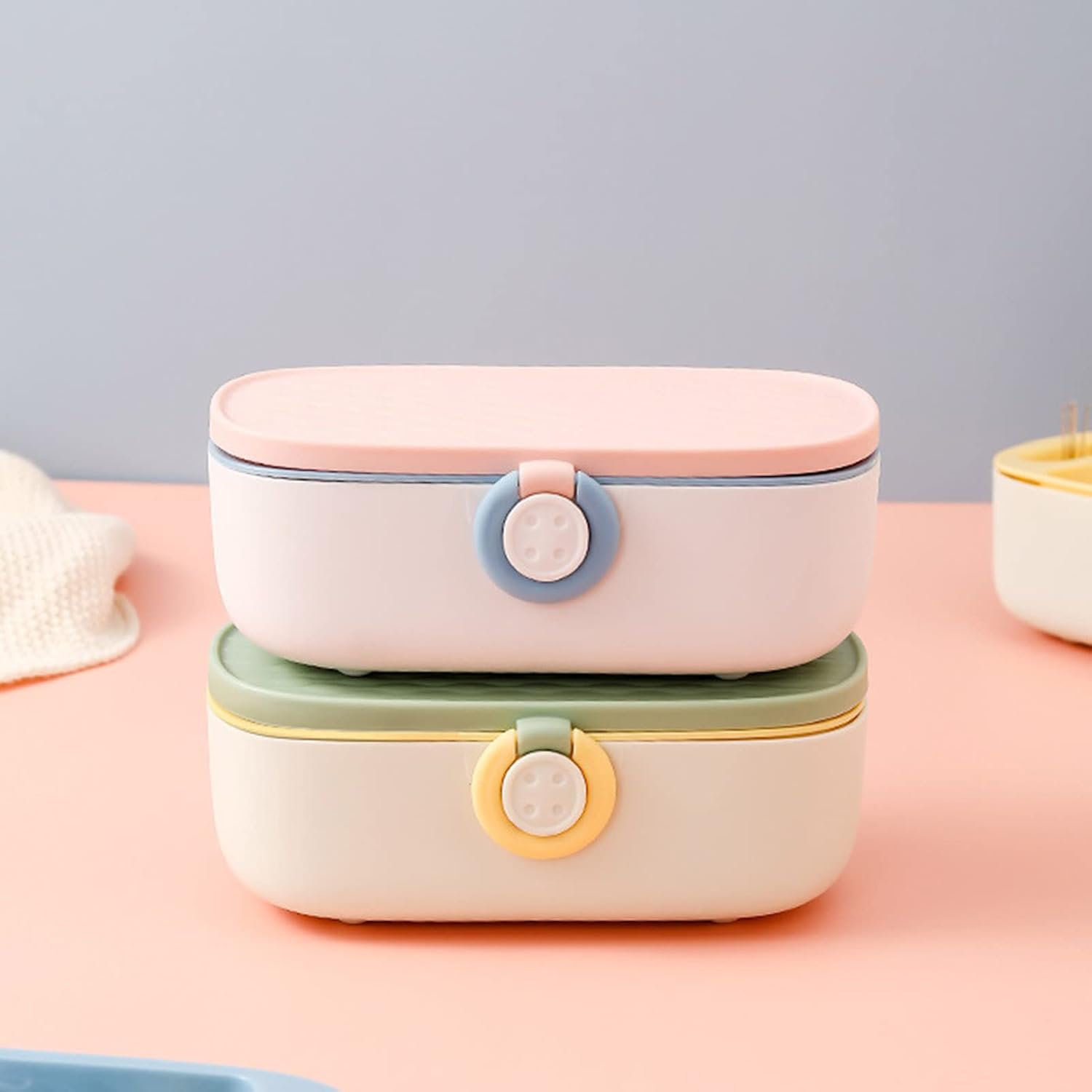 Two-Layer Mini Sewing Kit in Pink Box - Image 8
