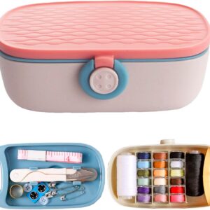 Two-Layer Mini Sewing Kit in Pink Box