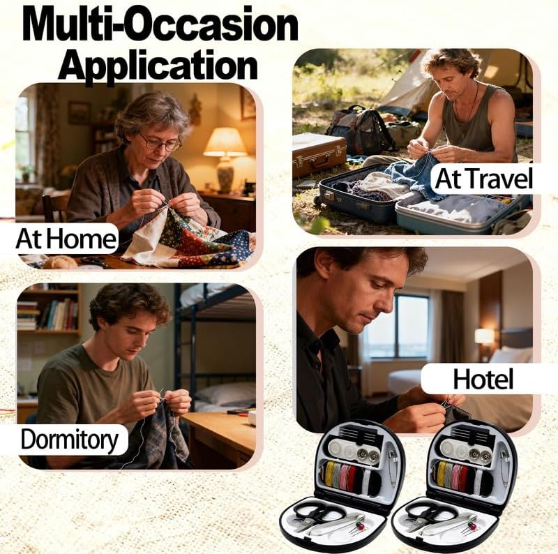 Black Mini Travel Sewing Kits, Pack of 2 - Image 6