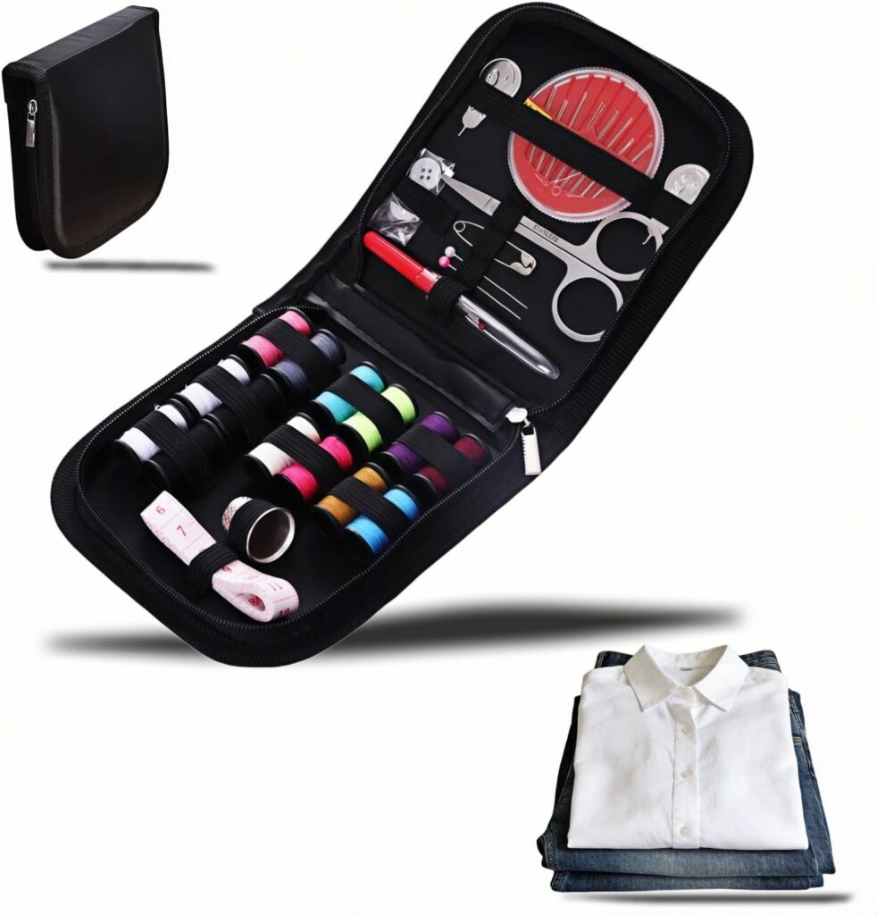 Compact Sewing Kit with 14 Thread Colors