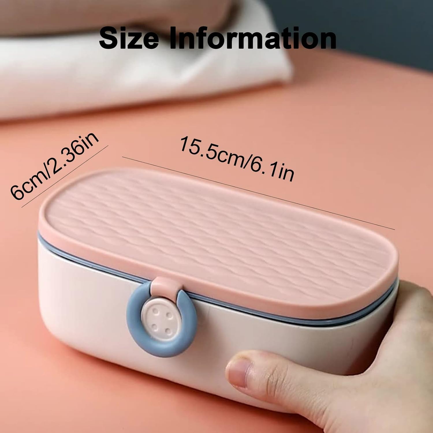 Two-Layer Mini Sewing Kit in Pink Box - Image 4