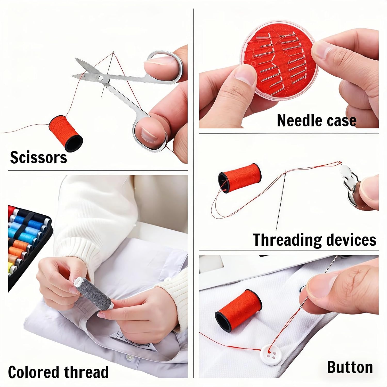 Compact Sewing Kit with 14 Thread Colors - Image 5