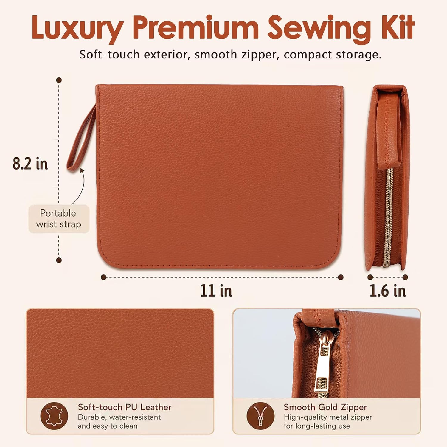 Hand Sewing Kit with Tailor Scissors, 241 Pieces - Image 3