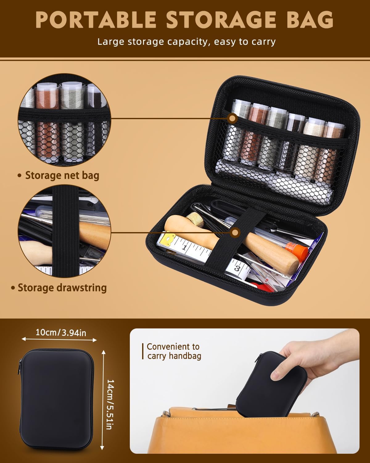 Upholstery Sewing Kit with Awls, 50 Pieces - Image 6