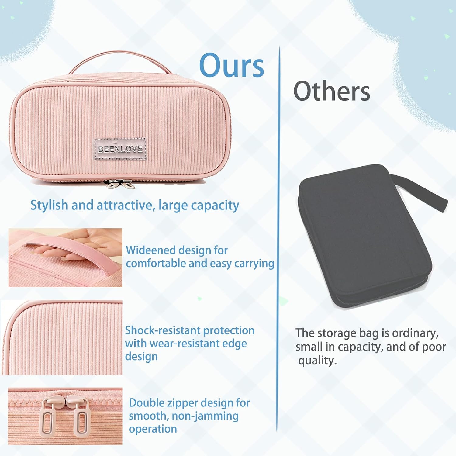 Sewing Kit with Divided Storage Bag, Off White - Image 7