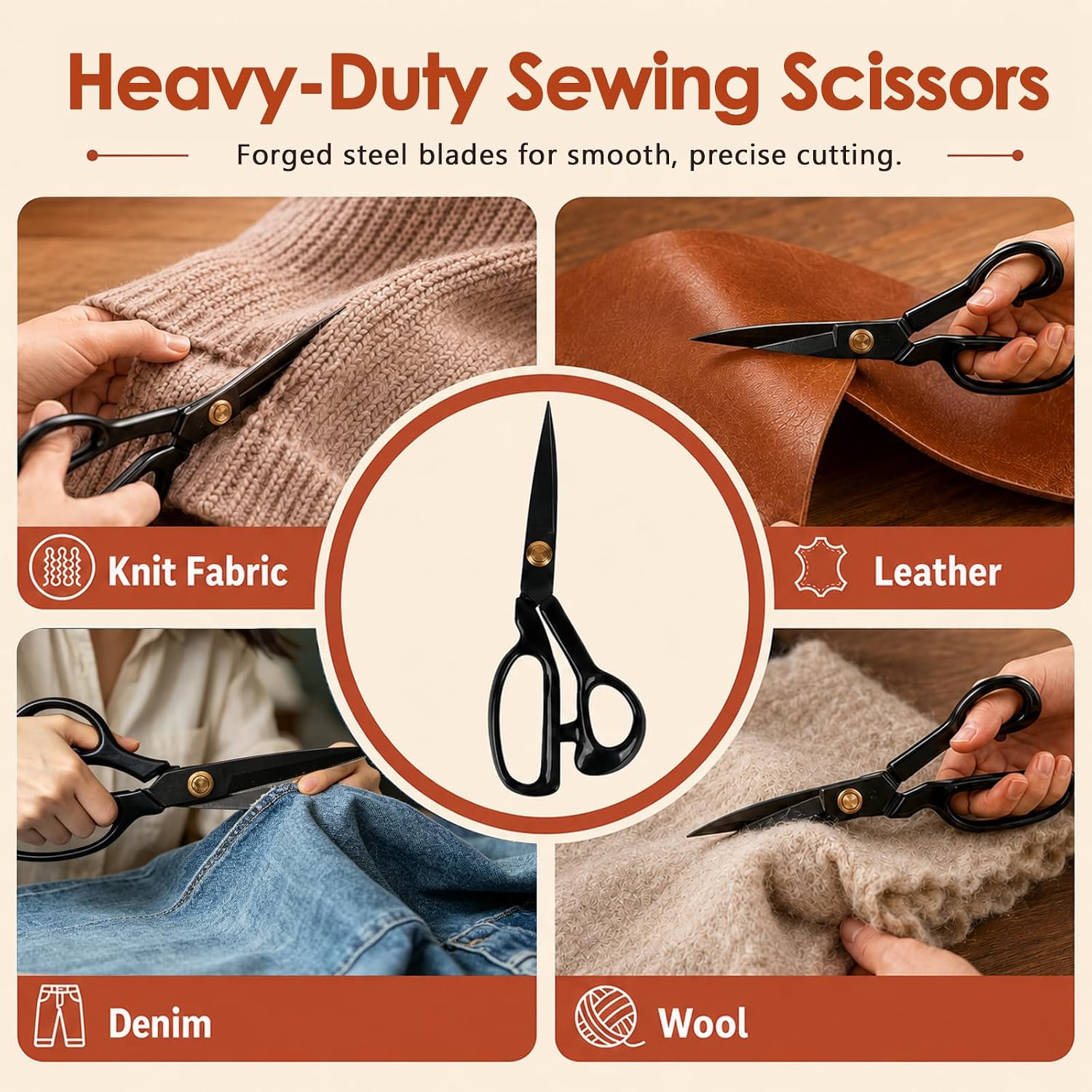Hand Sewing Kit with Tailor Scissors, 241 Pieces - Image 5