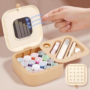 Two-Layer Cookie Sewing Kit with Magnetic Needle Holder