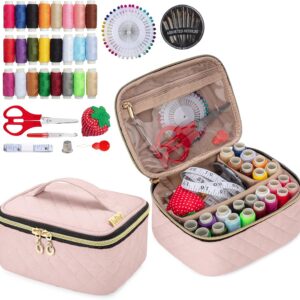 Sewing Kit with Padded Storage Bag, Dusty Rose