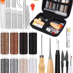 Upholstery Sewing Kit with Awls, 50 Pieces