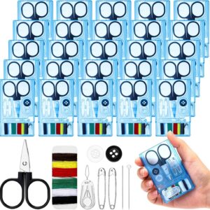 Mini Sewing Kits with Scissors, Pack of 25