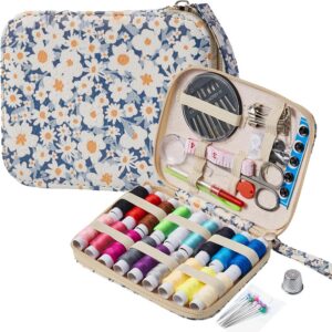 Daisy Sewing Kit with Zipper Case, 87 Pieces