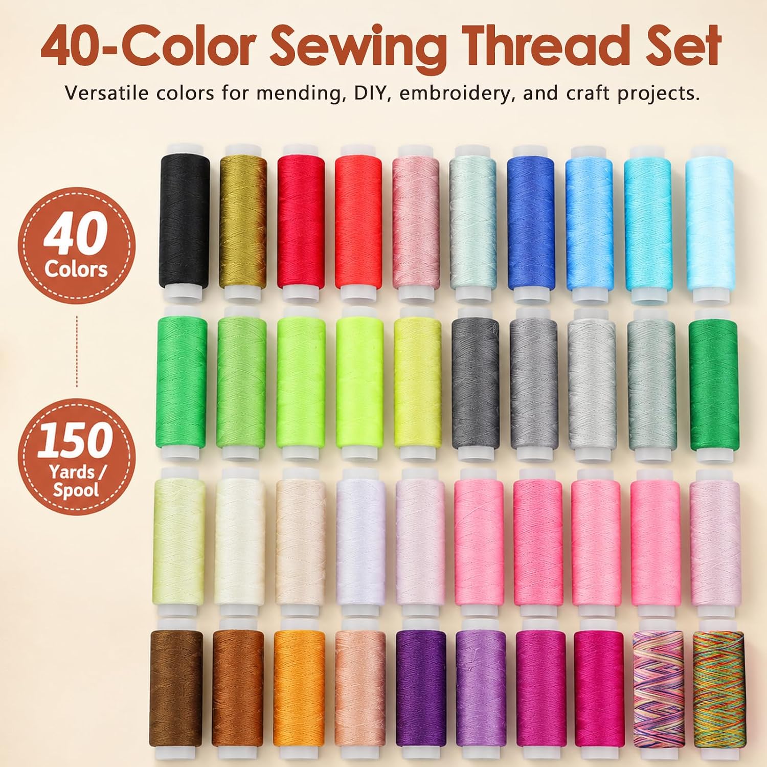 Hand Sewing Kit with Tailor Scissors, 241 Pieces - Image 6
