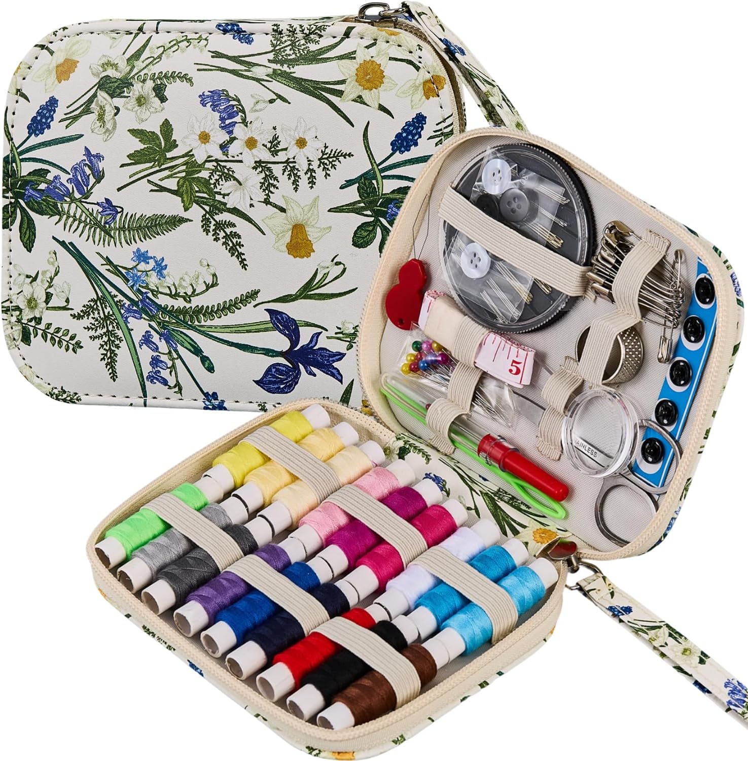 Bluebell Sewing Kit with Zipper Case, 87 Pieces - Image 2