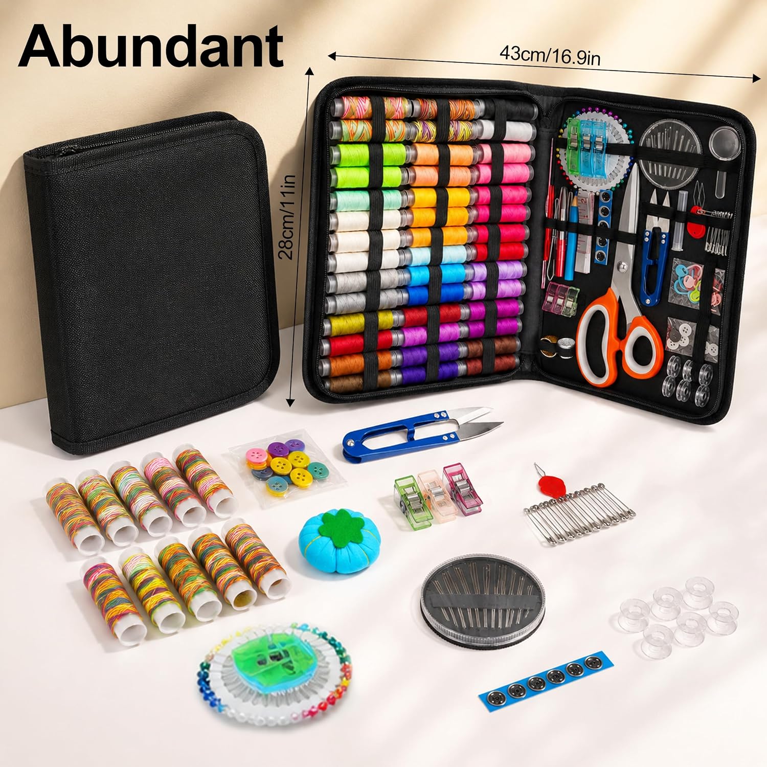 Portable Sewing Repair Kit, 228 Pieces - Image 3